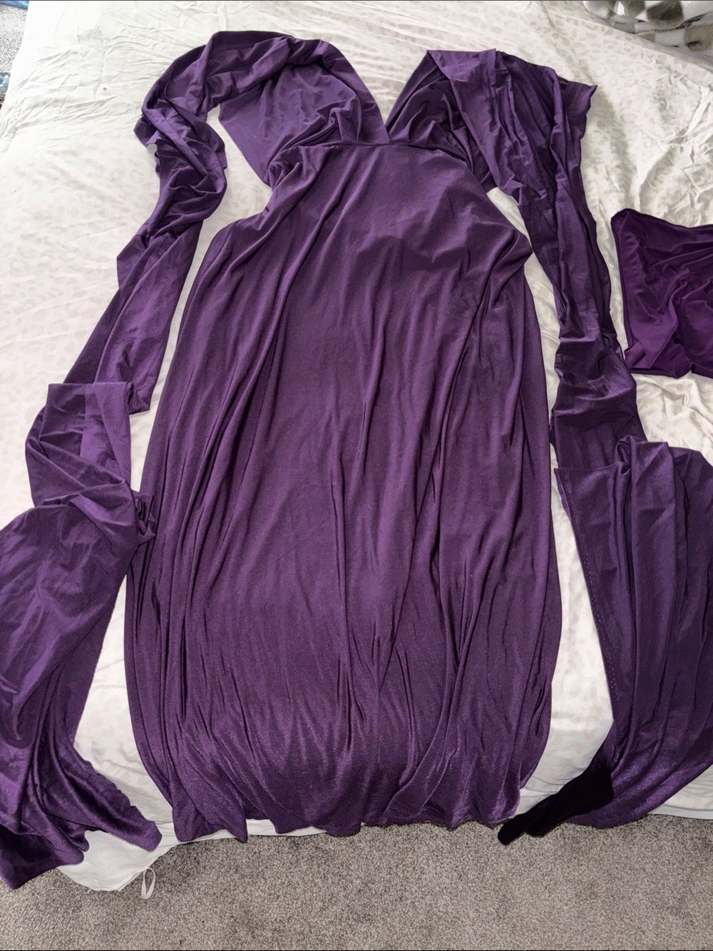 Lulu's Plum Purple Wrap-Style Backless Dress - Long